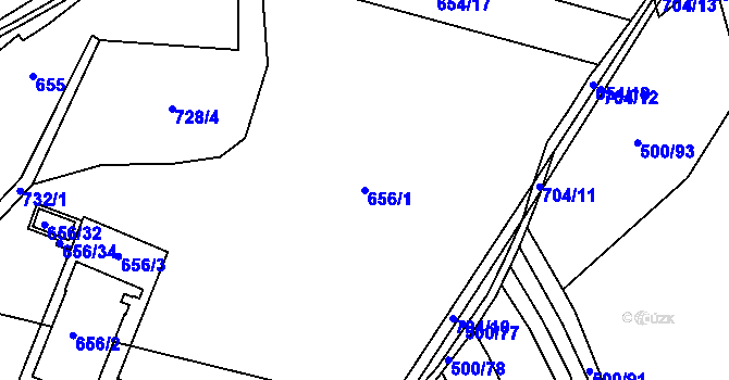 Parcela st. 656/1 v KÚ Branka u Opavy, Katastrální mapa