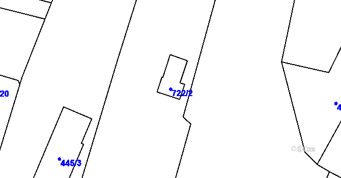 Parcela st. 722/2 v KÚ Branka u Opavy, Katastrální mapa