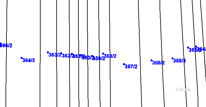 Parcela st. 358/2 v KÚ Brankovice, Katastrální mapa