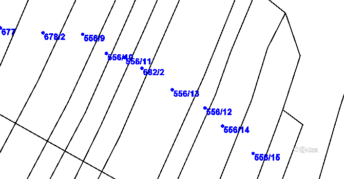 Parcela st. 556/13 v KÚ Brankovice, Katastrální mapa