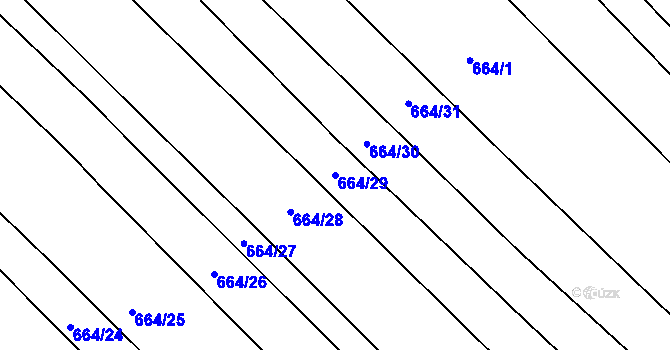 Parcela st. 664/29 v KÚ Brankovice, Katastrální mapa