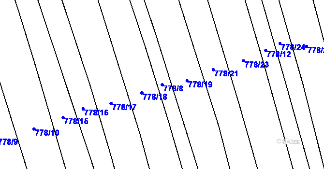 Parcela st. 778/8 v KÚ Brankovice, Katastrální mapa
