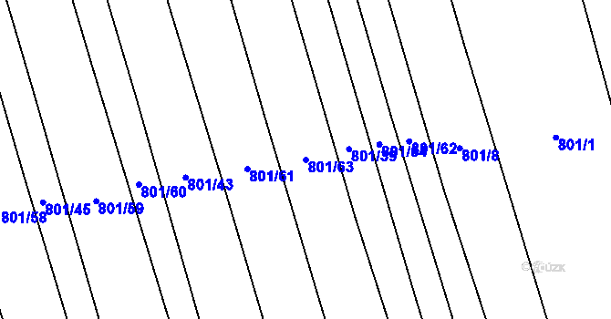 Parcela st. 801/63 v KÚ Brankovice, Katastrální mapa