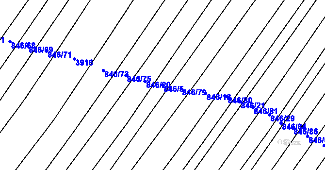 Parcela st. 846/5 v KÚ Brankovice, Katastrální mapa