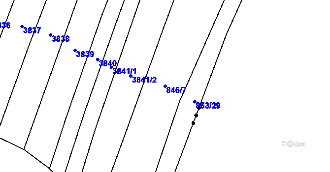 Parcela st. 846/7 v KÚ Brankovice, Katastrální mapa