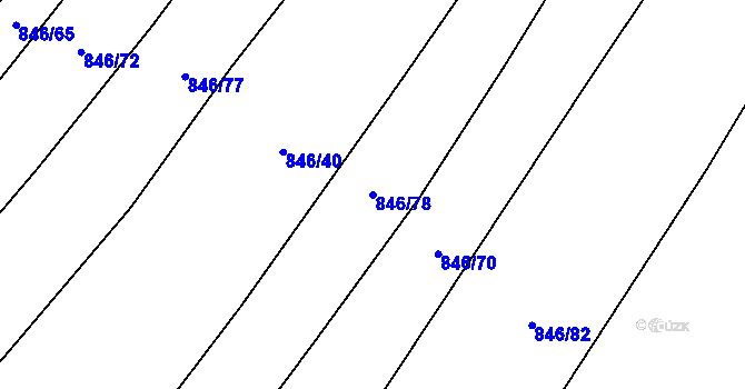 Parcela st. 846/78 v KÚ Brankovice, Katastrální mapa