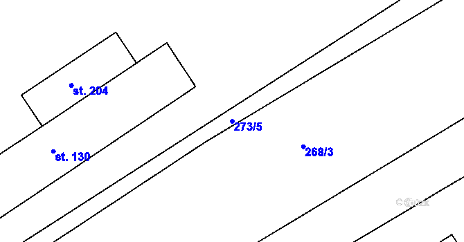 Parcela st. 273/5 v KÚ Branná, Katastrální mapa