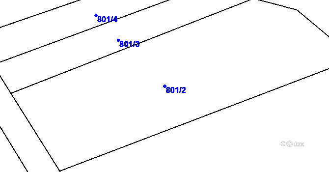 Parcela st. 801/2 v KÚ Branná, Katastrální mapa