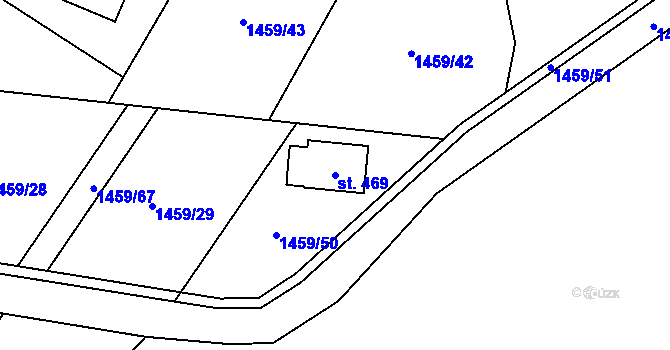 Parcela st. 469 v KÚ Branná u Šumperka, Katastrální mapa