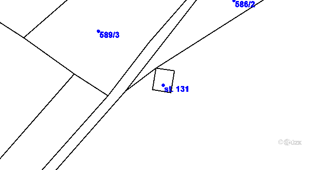 Parcela st. 131 v KÚ Branov, Katastrální mapa