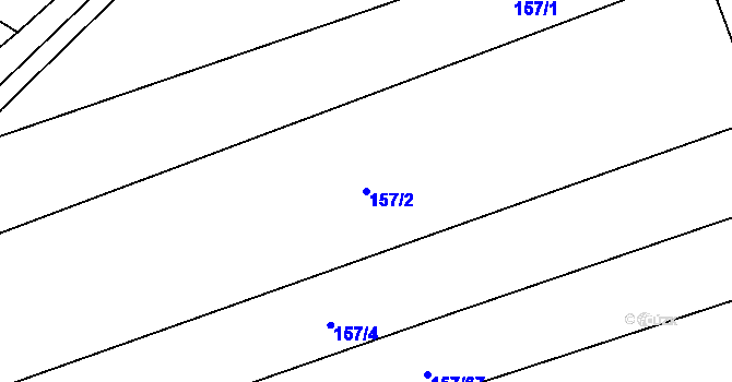 Parcela st. 157/2 v KÚ Branov, Katastrální mapa