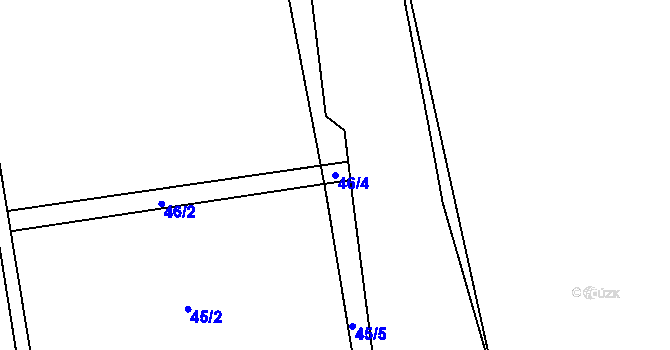 Parcela st. 46/4 v KÚ Brantice, Katastrální mapa