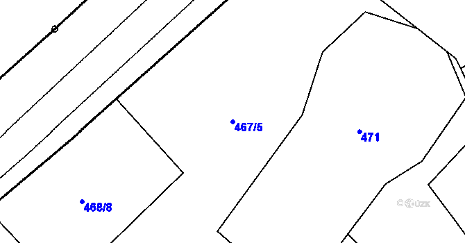 Parcela st. 467/5 v KÚ Brantice, Katastrální mapa
