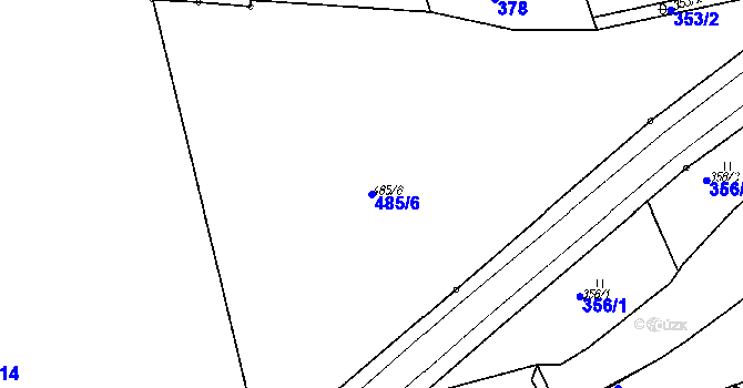 Parcela st. 485/6 v KÚ Brantice, Katastrální mapa