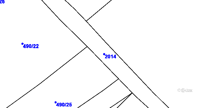 Parcela st. 2014 v KÚ Brantice, Katastrální mapa