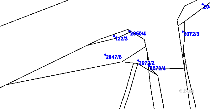 Parcela st. 2047/6 v KÚ Brantice, Katastrální mapa