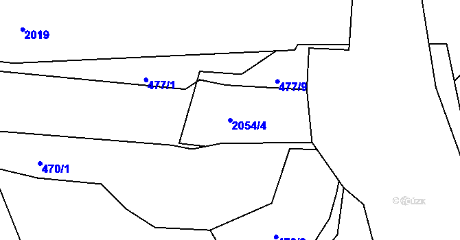 Parcela st. 2054/4 v KÚ Brantice, Katastrální mapa