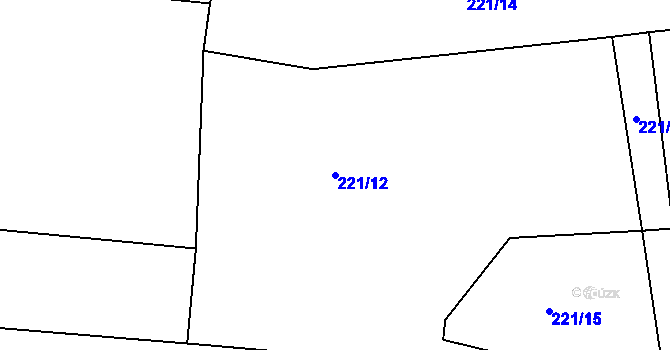 Parcela st. 221/12 v KÚ Braškov, Katastrální mapa