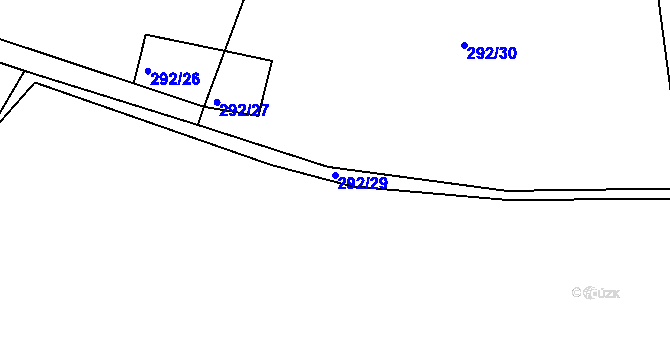 Parcela st. 292/29 v KÚ Braškov, Katastrální mapa