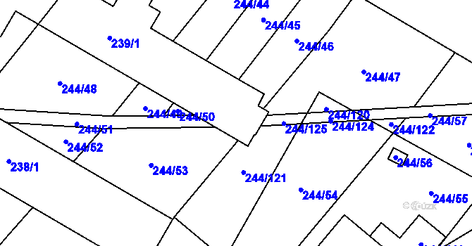 Parcela st. 239/6 v KÚ Bratčice, Katastrální mapa