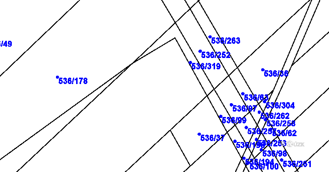 Parcela st. 536/5 v KÚ Bratčice, Katastrální mapa
