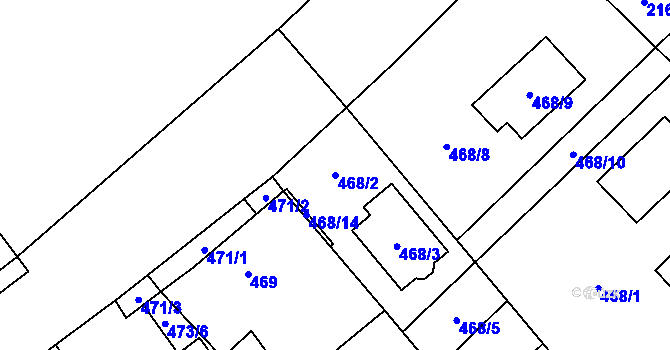 Parcela st. 468/2 v KÚ Bratčice, Katastrální mapa