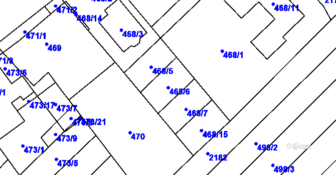 Parcela st. 468/6 v KÚ Bratčice, Katastrální mapa