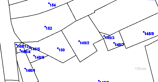 Parcela st. 149/2 v KÚ Bratčice, Katastrální mapa
