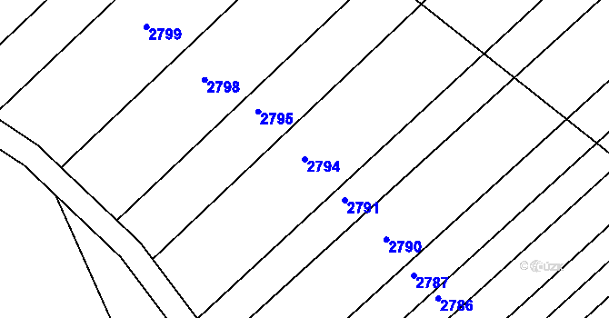 Parcela st. 2794 v KÚ Bratčice, Katastrální mapa