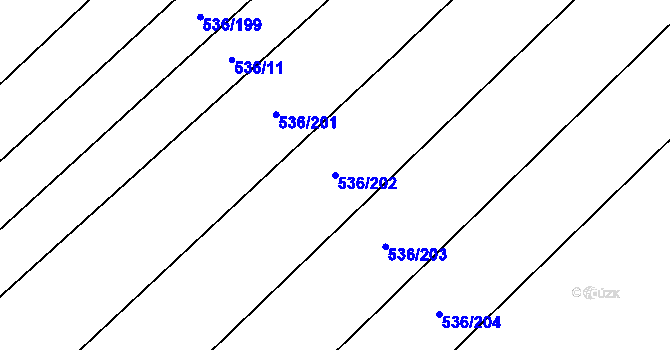 Parcela st. 536/202 v KÚ Bratčice, Katastrální mapa