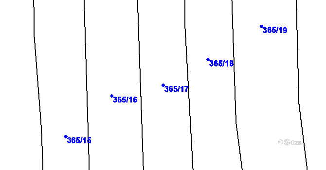 Parcela st. 365/17 v KÚ Bratronice u Kladna, Katastrální mapa