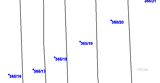 Parcela st. 365/19 v KÚ Bratronice u Kladna, Katastrální mapa