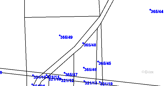 Parcela st. 365/48 v KÚ Bratronice u Kladna, Katastrální mapa