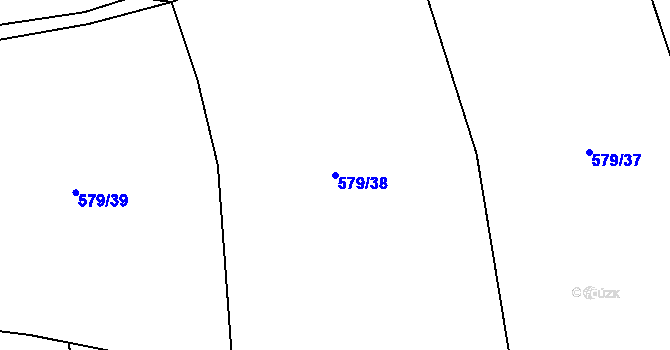 Parcela st. 579/38 v KÚ Bratronice u Kladna, Katastrální mapa