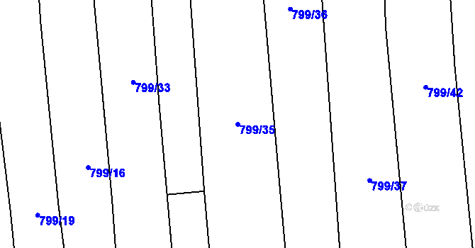 Parcela st. 799/35 v KÚ Bratronice u Kladna, Katastrální mapa
