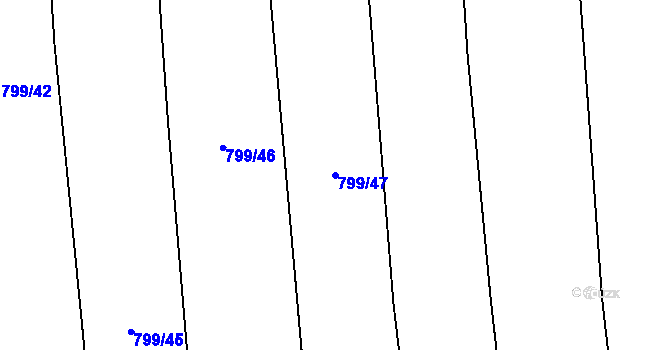 Parcela st. 799/47 v KÚ Bratronice u Kladna, Katastrální mapa