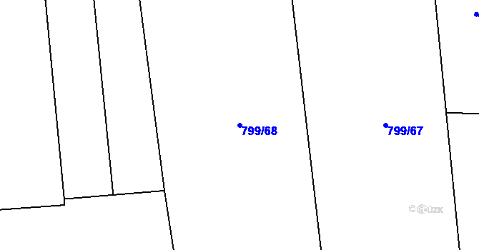 Parcela st. 799/68 v KÚ Bratronice u Kladna, Katastrální mapa