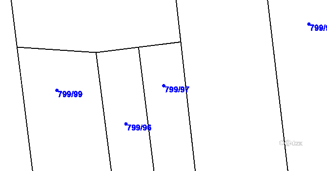 Parcela st. 799/97 v KÚ Bratronice u Kladna, Katastrální mapa