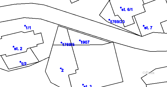Parcela st. 47 v KÚ Bratronice u Kladna, Katastrální mapa