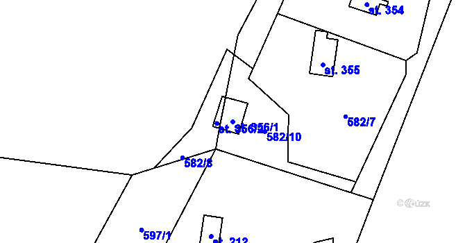 Parcela st. 356/1 v KÚ Bratronice u Kladna, Katastrální mapa