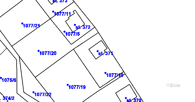 Parcela st. 371 v KÚ Bratronice u Kladna, Katastrální mapa