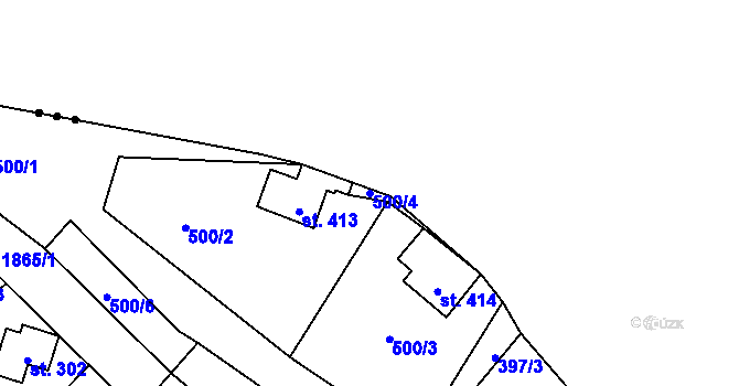 Parcela st. 500/4 v KÚ Bratronice u Kladna, Katastrální mapa