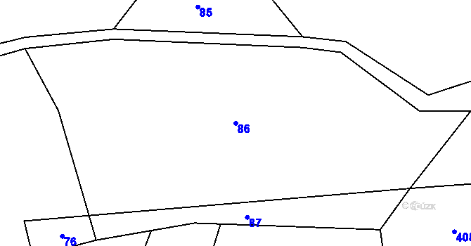 Parcela st. 86 v KÚ Bratrouchov, Katastrální mapa