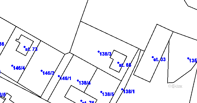 Parcela st. 138/3 v KÚ Osikov, Katastrální mapa