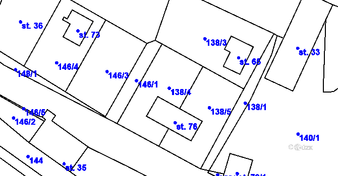 Parcela st. 138/4 v KÚ Osikov, Katastrální mapa