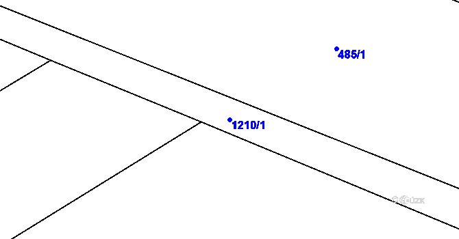 Parcela st. 1210/1 v KÚ Bratřice, Katastrální mapa