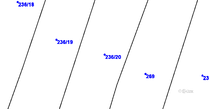 Parcela st. 236/20 v KÚ Bratřínov, Katastrální mapa