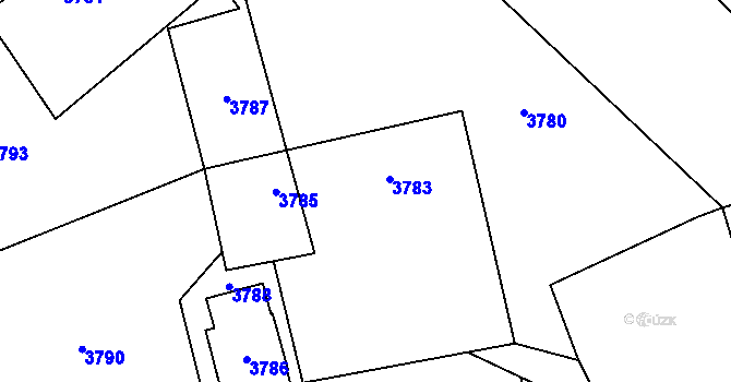 Parcela st. 58/1 v KÚ Bravantice, Katastrální mapa