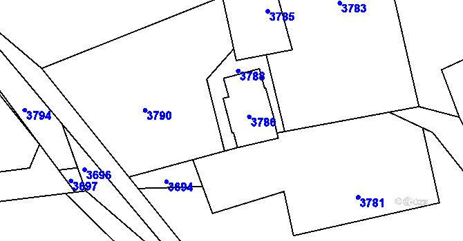Parcela st. 58/2 v KÚ Bravantice, Katastrální mapa