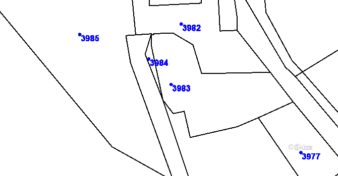 Parcela st. 59/2 v KÚ Bravantice, Katastrální mapa